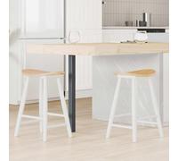 GeenYuu Lot de 2 chaises de salle à manger blanches en bois d'hévéa massif - 46 x 37 x 63 cm - Design moderne avec pieds en forme de cône - Pour cuisine et salle à manger - Confort d'assise