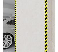 GeenYuu Lot de 2 protections de bords jaunes et noires - 4 x 3 x 100 cm - En polyuréthane autocollant - Protection des bords des colonnes - Cadre de porte - Parking - Entrepôt - Haute visibilité et