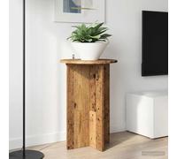 GeenYuu Lot de 2 supports de plantes en bois vieilli - Diamètre 40 x 60 cm - Pour intérieur - Support décoratif pour pot de fleurs - Pour bonsaï - Pour salon, bureau, couloir