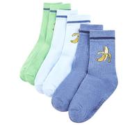 GeenYuu Lot de 5 paires de chaussettes pour enfant, pointure 30-34, en coton, avec picots antidérapants, pour filles, garçons, tout-petits, chaudes, sans couture, pour la maternelle, le sport, l'été