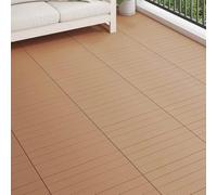 GeenYuu Lot de 6 dalles de terrasse marron WPC - 60 x 30 cm - Pour jardin, terrasse, balcon - Design moderne - Facile d'entretien - Durable