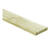GeenYuu Lot de 8 lames de terrasse vertes imprégnées en bois de pin - 1,16 m² - Résistantes aux intempéries - Résistantes à la corrosion - Pour jardin, terrasse, entretien de piscine et extérieur