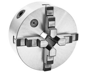 GeenYuu Mandrin à 4 mâchoires autocentrant en acier 160 mm avec 4 mâchoires et e mandrin - Outil de serrage pour travail des métaux, atelier, menuiserie, modélisme, montage, établi