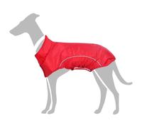 GeenYuu Manteau de pluie pour chien en polyester avec bandes réfléchissantes, imperméable et coupe-vent, rouge, taille XL, respirant, avec fermeture pour un maintien sûr, idéal pour l'automne