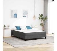 GeenYuu Matelas gris 160 x 200 cm, housse en tissu, technologie de ressorts ensachés, cadre en bois, chambre moderne, lit king size, confort