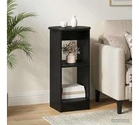 GeenYuu Meuble d'appoint Noir en Bois d’ingénierie avec 3 étagères, Buffet Moderne pour Salon Salle à Manger entrée Couloir, Meuble Rangement Durable et résistant à l'humidité, 40 x 40 x 75 cm