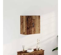 GeenYuu Meuble Mural Bois Ancien en Bois d'ingénierie 60 x 31,5 x 60 cm avec 2 étagères, Armoire Rangement Polyvalente pour Salon, Chambre, Bureau, entrée, Cuisine