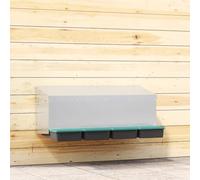 GeenYuu Nichoir à Poules 4 Compartiments Fixation Murale Acier galvanisé 106 x 50 x 46 cm capacité 30 kg intérieur extérieur Espace Ponte protégé Facile à Nettoyer