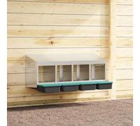 GeenYuu Nichoir pour poules - 4 compartiments - Montage mural - En acier galvanisé et polypropylène - 106 x 50 x 46 cm - Durable et résistant aux intempéries - Idéal pour l'intérieur et l'extérieur