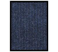 GeenYuu Paillasson rayé Bleu 40x60 cm en polypropylène, Tapis d’entrée antidérapant Absorbant, essuie-Pieds grattant pour seuil intérieur extérieur, Protection Sol pour Maison, Couloir, terrasse