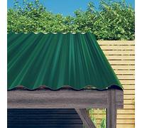 GeenYuu Panneaux de toiture acier galvanisé vert 100x36 cm 12 pcs pour abri garage maison annexe cabanon protection pluie vent rénovation couverture