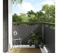 GeenYuu Paravent de balcon anthracite en résine tressée 1000x90 cm, panneau occultant résistant aux UV et intempéries, idéal pour terrasse jardin, brise vue décoratif modulable