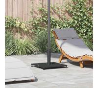 GeenYuu Pied de parasol noir en acier 45 x 45 x 31 cm avec roulettes, support de parasol stable pour jardin, balcon, terrasse, socle lourd avec manchon de sol pour utilisation en extérieur