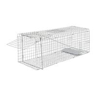 GeenYuu Piège à Vie galvanisé 80 cm en Acier Robuste avec poignée Rabattable, Maille Fine 2,54 cm, Cage de Capture pour Animaux nuisibles, rongeurs, Lapins, Jardin extérieur et Ferme