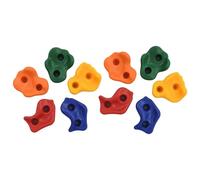 GeenYuu Pierres d'escalade 10 pcs Multicolore en PE pour Mur d'escalade extérieur Enfant, kit grimpe avec vis, idéal pour entraînement, randonnée, sécurité et développement équilibre