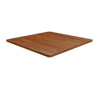 GeenYuu Plateau de table carré marron foncé en bois de chêne massif 90 x 90 x 2,5 cm comme plan de travail, de table à manger, de cuisine, de table basse pour salle à manger, bureau, établi