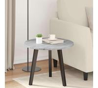 GeenYuu Plateau de table rond en bois d'ingénierie Sonoma gris Ø 50 x 1,5 cm surface stable pour repas cuisine salon terrasse bureau support rénovation