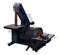 GeenYuu Ponceuse à bande Ponceuse à disque 300 W avec table pivotante 0-45° Bande abrasive 760 x 25 mm Plateau de ponçage 127 mm Faible vibration pour ponçage du bois, meubles, bricolage, rénovation