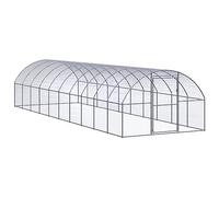 GeenYuu Poulailler d'extérieur en Acier galvanisé 3 x 10 x 2 m avec abri, enclos et clapier, idéal pour Poules, Lapins, cobayes, rongeurs et Petits Animaux, offrant Espace et Protection Durable