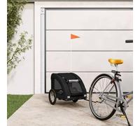 GeenYuu Remorque de vélo Noir pour Animaux de Compagnie avec Cabine spacieuse, Roues Robustes, Housse PVC Protection Pluie, Harnais sécurité, idéale pour Promenade, Transport Confortable Chien Chat