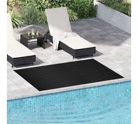 GeenYuu Revêtement de sol en caoutchouc noir, 1,5 x 2 m, robuste, résistant aux intempéries, pour jardin, balcon, terrasse, extérieur, protection contre le soleil, le vent et la saleté, polyvalent