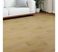 GeenYuu Revêtement de sol stratifié en bois d'ingénierie crème pâle 15 pièces 101x20 cm système à clic sans colle pour intérieur salon chambre bureau rénovation protection