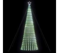 GeenYuu Sapin de Noël LED avec 1028 LED, éclairage blanc froid, hauteur 403 cm, pliable avec support, décoré artistiquement, pour salon, jardin et décoration d'extérieur