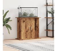 GeenYuu Support d'aquarium aspect bois vieilli 81 x 36 x 73 cm avec espace de rangement et étagères, armoire inférieure stable pour bassins à poissons et terrarium