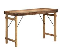 GeenYuu Table à manger marron 110 x 55 x 76 cm, bois massif recy esign rustique, bois dur durable pour salle à manger, table de cuisine