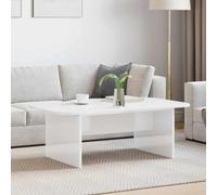 GeenYuu Table basse blanche brillante en bois 93 x 53 x 33 cm Table de salon moderne avec espace de rangement tiroir étagère pour salon, canapé, table d'appoint et table de canapé