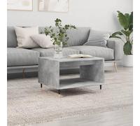 GeenYuu Table Basse Gris béton Bois d'ingénierie 60x50x40 cm avec Plateau Robuste et Espace Rangement pour Salon séjour canapé Coin réception Divan