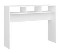 GeenYuu Table console en bois blanc 105 x 30 x 80 cm Table d'appoint moderne pour salon bureau avec support mural Peu encombrant et durable
