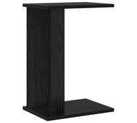 GeenYuu Table d'appoint noire aspect chêne en bois 35 x 25 x 50 cm, table de chevet moderne avec espace de rangement, table d'appoint polyvalente, idéale comme table de fin de lit et organisateur