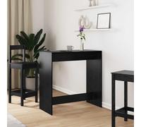 GeenYuu Table de bar noire aspect chêne en bois - 102 x 50 x 103,5 cm - Table de cuisine stable pour salle à manger et salon - Économie d'espace - Moderne - Idéale pour la famille et les invités