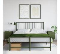 GeenYuu Tables de Chevet Vert Olive en Acier 2 pcs 36x39x50,5 cm Meuble Rangement avec tiroir pour Chambre lit Salon Bureau, Support Compact pour Lampe téléphone réveil et Livres