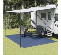 GeenYuu Tapis de Tente Bleu 4x3 m en Polyester Mousse PVC résistant UV antidérapant pour Camping Bivouac Protection Sol auvent abri Toile auvent