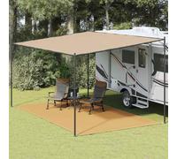 GeenYuu Tapis de Tente Sable 300x600 cm en PEHD résistant aux UV avec œillets pour Fixation, Protection Sol et auvent, idéal Camping Bivouac abri Montage tarp Toile moustiquaire