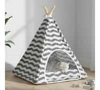 GeenYuu Teepee pour Animaux de Compagnie avec Coussin Moelleux, Panier Dodo Pliable 50 x 50 x 60 cm, cabane intérieure Confortable pour Chaton et Chien, Maison de Repos Lavable et antidérapante