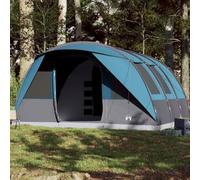 GeenYuu Tente familiale Tunnel en Polyester Bleu avec moustiquaire, Tapis Sol Robuste, arceaux et Sac de Rangement, Montage Facile pour Camping randonnée Excursion Voyage Montagne forêt