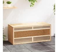 GeenYuu Terrarium en bois 120 x 50 x 50 cm avec façade en verre véritable et filet en acier pour une meilleure circulation de l'air, cage intérieure et extérieure, pour lapins, cochons d'Inde