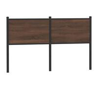 GeenYuu Tête de lit chêne Marron 150 cm Bois d'ingénierie Acier, Panneau décor Mural Robuste pour Chambre Adulte Enfant, Support Dossier Confortable, Montage avec Fixation M6