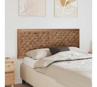GeenYuu Tête de lit en Bois de Teck Massif Naturel 140 x 55 cm, Panneau Mural rectangulaire avec Effet 3D, Support Solide, Design Rustique pour Chambre Adulte Enfant, Installation Facile et Durable