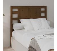 GeenYuu Tête de lit en pin massif marron miel, 81 x 4 x 100 cm, design rustique, tête de lit pour chambre à coucher, accessoire de lit solide, grain de bois