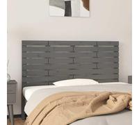 GeenYuu Tête de lit Murale Gris en Bois de pin Massif 141x3x63 cm, Panneau décor Mural pour Chambre Adulte Enfant, Support Dossier pour lit Cadre sommier, Fixation Facile, Design Classique élégant