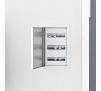 GeenYuu Trappe d'accès blanche 33 x 23 x 3 cm en acier avec charnière et cadre, verrouillable pour mur, plafond et sol, résistant aux intempéries, isolé, idéal comme trappe de révision et trappe