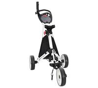 GeenYuu Trolley de Golf en Aluminium Noir et Blanc 100 x 69 x 114 cm Pliable Léger avec Frein à Pied pour Transport et Rangement sur Parcours de Golf en Plein Air