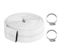 GeenYuu Tuyau d'extincteur 30 m 3" en PVC flexible avec roulements en spirale et renfort en polyester, tuyau pour raccordement d'eau, installation sanitaire, réparation, lavabo et douche