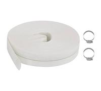GeenYuu Tuyau plat 100 m 1" PE flexible avec roulements en spirale, renfort en polyester, colliers de serrage, raccord sanitaire pour tuyau d'eau, admission, vidange, machine à laver, douche, cuisine