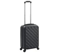 GeenYuu Valise à main rigide en ABS noir, 55 x 36 x 22 cm, avec serrure TSA, 4 roulettes, poignée télescopique, légère et robuste pour affaires, vol, vacances, w nd