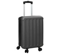 GeenYuu Valise avec serrure gris foncé en plastique ABS 34 x 23 x 55,5 cm légère robuste compacte avec poignée de chariot et roues rotatives pour voyage, vacances, affaires, w nd